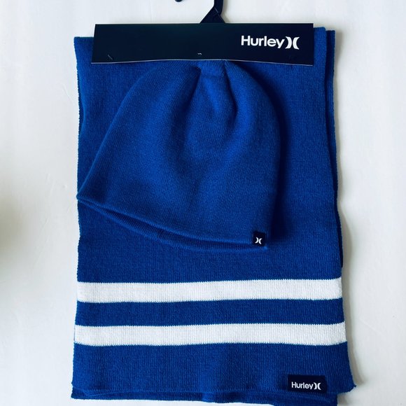 HURLEY Men's New Yorker Beanie/Scarf Set NWT - Picture 2 of 6